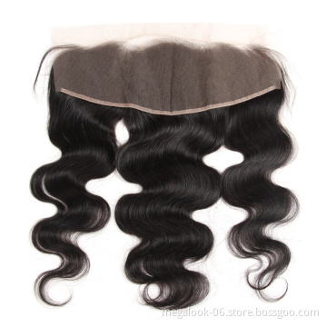 Top Quality Transparent Brazilian Virgin Remy Human Hair Body Wave 13X4 Ear To Ear Full Lace Frontal Closure